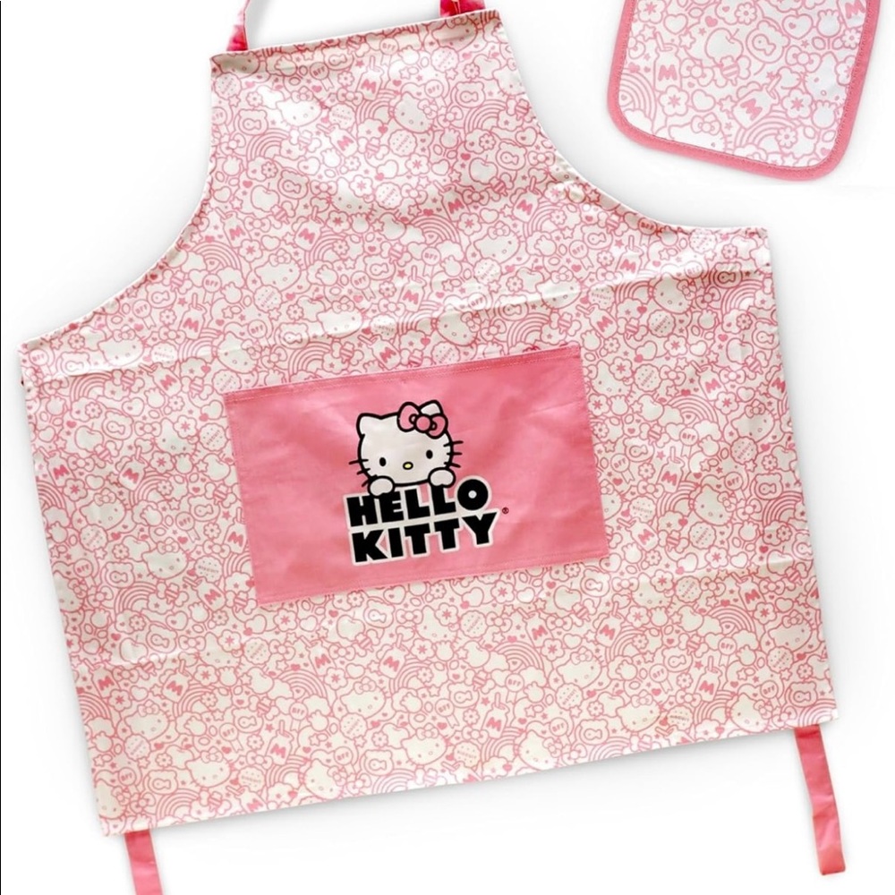 Handstand Kitchen Hello Kitty Apron And Potholder Set